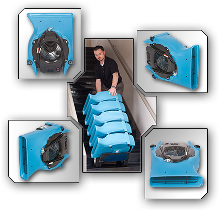Floor Blower / Carpet Dryer Velo Low Profile Airmover - Dri-eaz Velo Low Profile Airmover - F504 (465x428), Png Download