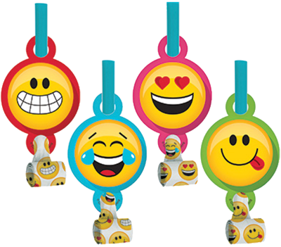 Emoji Party Blowers - Emoji Party Blowers (pack Of 8) (400x351), Png Download