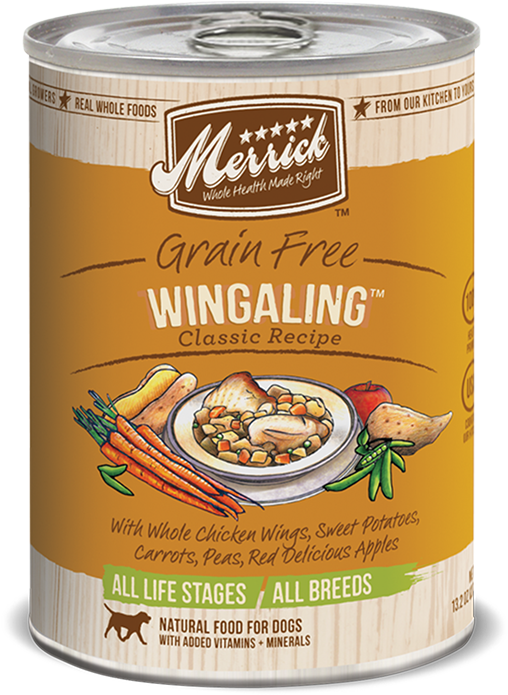 Grain Free Wingaling™ Classic Recipe - Merrick Thanksgiving Dinner (650x748), Png Download