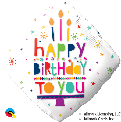 Happy Birthday Diamond Mylar - Qualatex (600x397), Png Download
