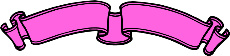 Pink Banner Clipart - Black And White Ribbon Banner Clipart (741x186), Png Download