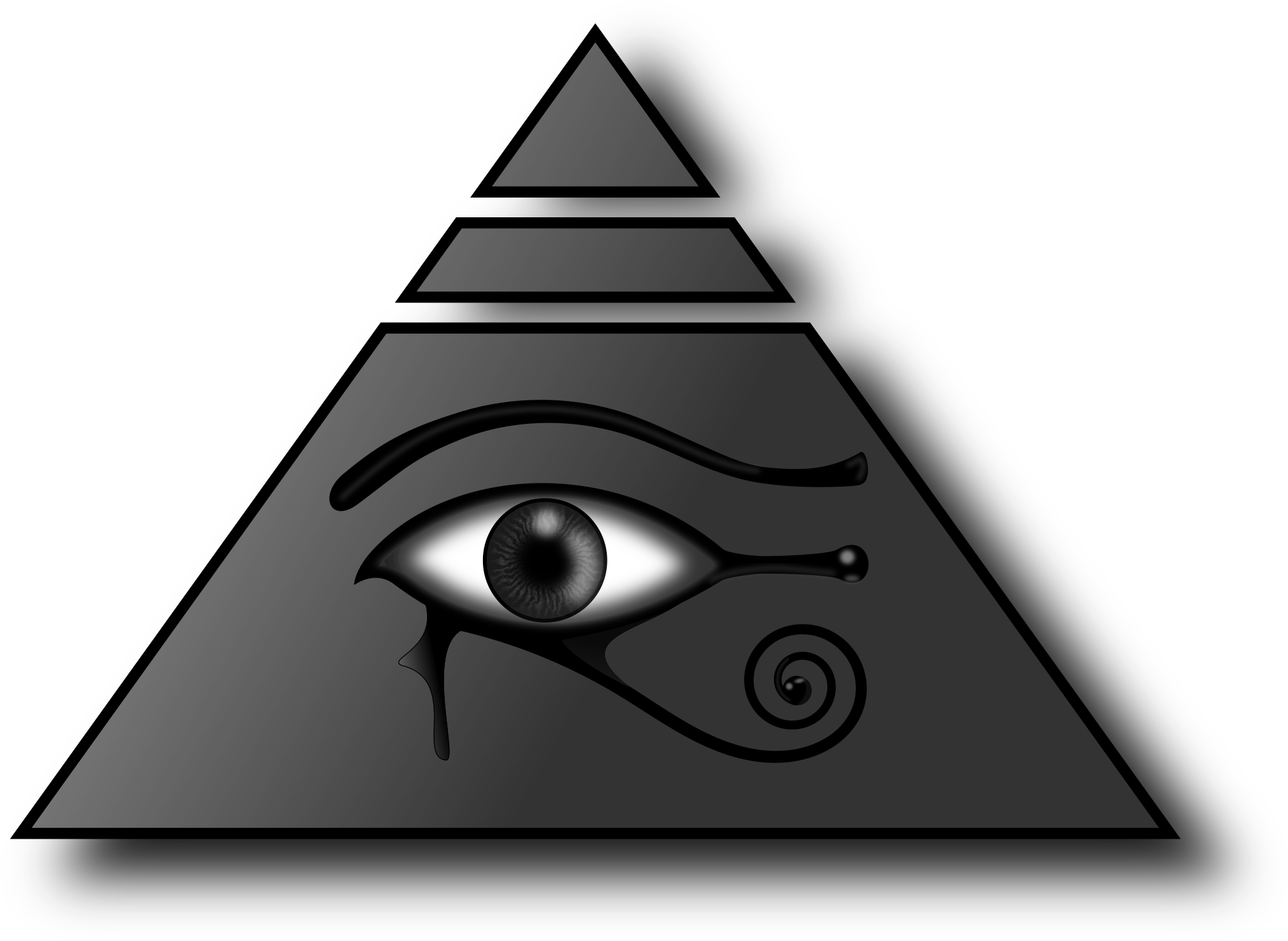 Ancient Egypt Egyptian Pyramids Eye Of Horus - Piramide Con El Ojo De Horus (1066x750), Png Download
