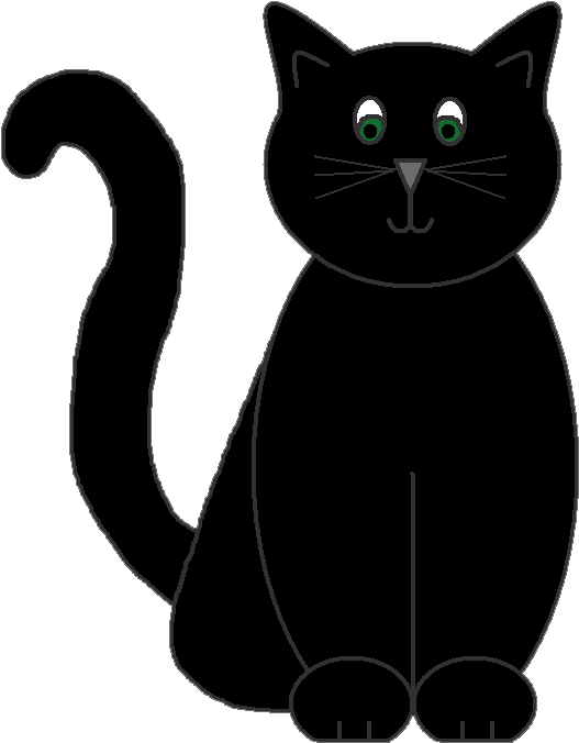 Graphics By Ruth - Halloween Black Cat On Transparent Background (610x733), Png Download