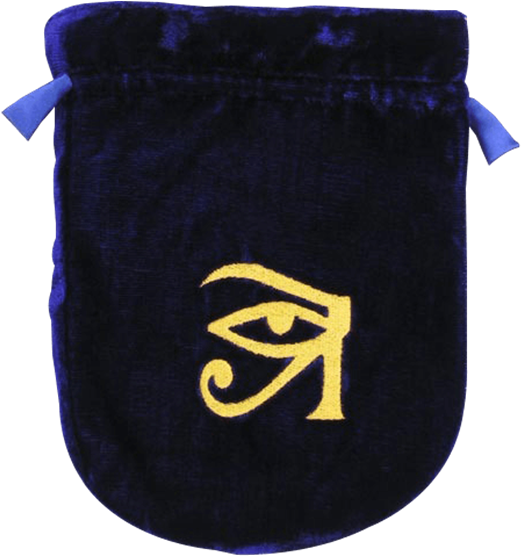 Blue Velvet Eye Of Horus Bag - Tarot Bag Pouch 8" X 6" Velvet (555x555), Png Download
