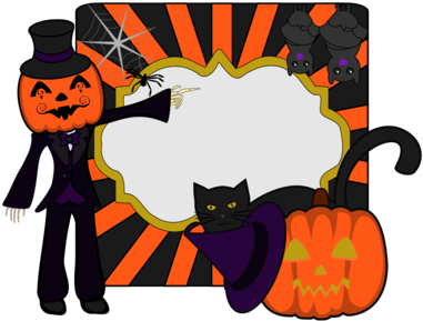 Halloween Cat Drawing Greeting & Note Cards - Clip Art (440x340), Png Download