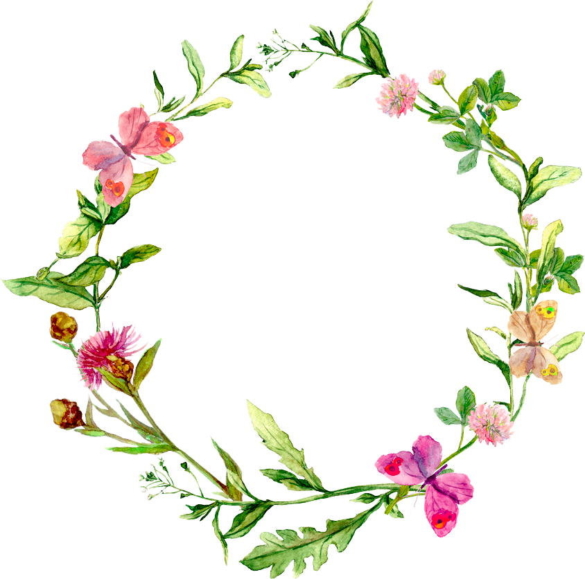 Download Watercolor Flower Circle Png PNG Image with No Background