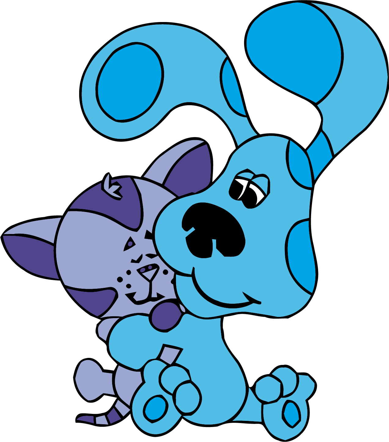 Blue's Clues Clip Art Love Cat Clipart Png - Blues Clues Blue And Periwinkle (1273x1445), Png Download
