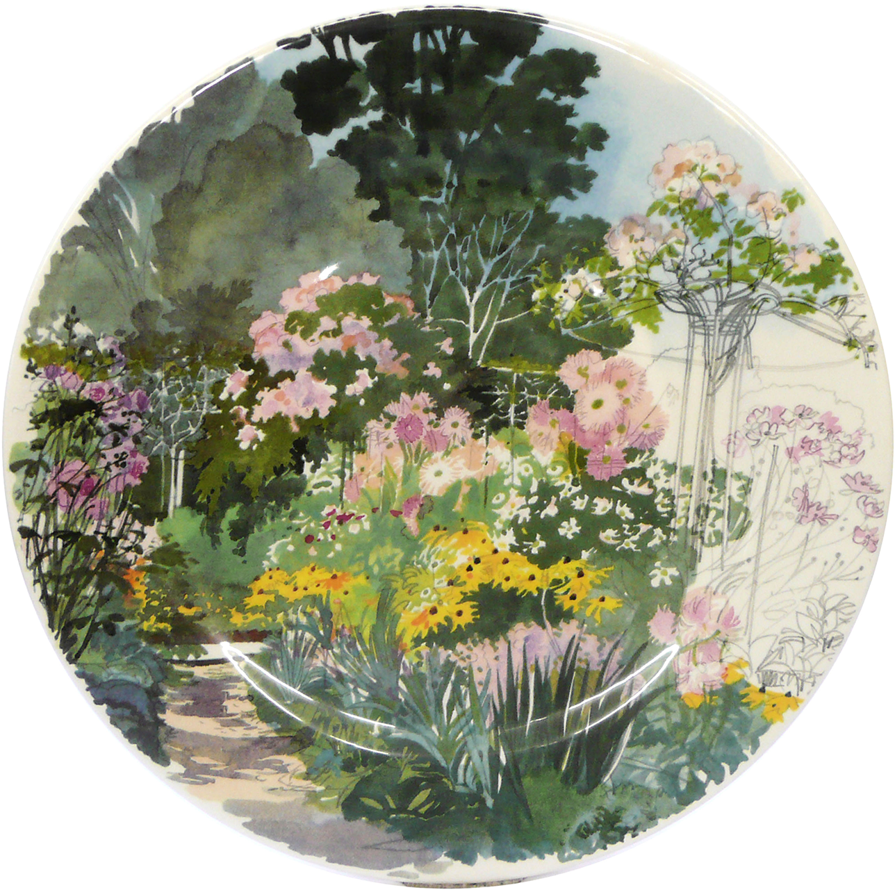 4 Dessert Plates Assorted - Gien Paris A Giverny Assorted Dessert Plates (1287x1287), Png Download