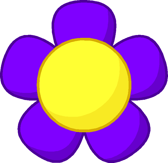 Purple Flower Body - Bfdi Purple Flower (661x642), Png Download