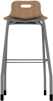 Low Back Multi-ply Wood Stool - Chair (350x350), Png Download