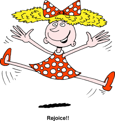 Clipart Yippee Cartoon Panda Free Images - Jumping For Joy Cartoon (378x400), Png Download