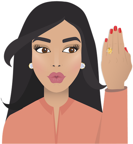 Put A Ring On It - Female Emoji Png (446x500), Png Download