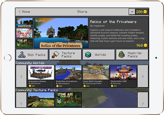 Millions Of Players, Dozens Of Devices, One Minecraft - Minecraft Xbox One Marketplace (696x392), Png Download