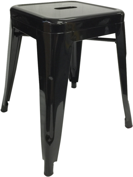 45cm Black Gloss Replica Tolix Stool - Tolix Bar Stool (484x600), Png Download