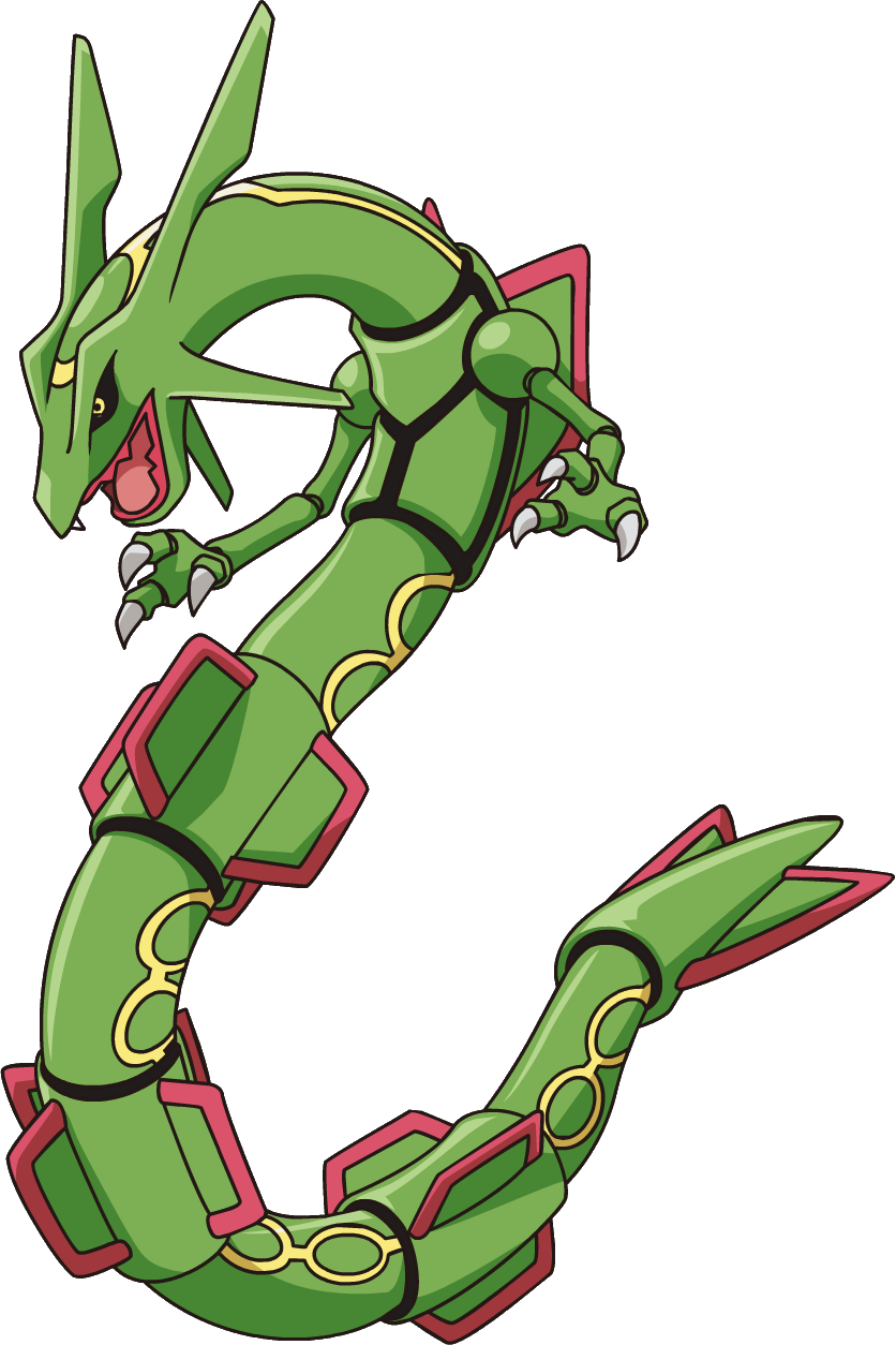 Rayquaza Transparent Chill Clip Free Stock - Pokemon That Looks Like A Dragon (836x1254), Png Download