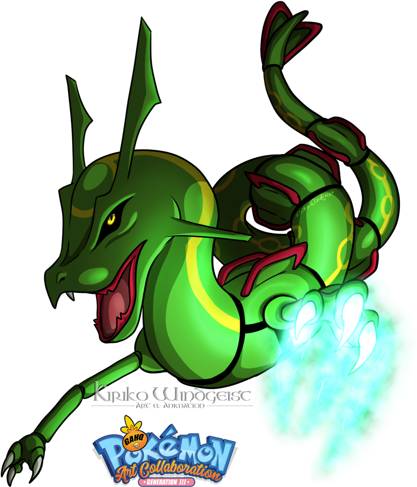 #384 Rayquaza In Our Pokemon Generation Iii Art Tribute - Pokemon Black (971x1010), Png Download
