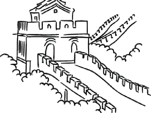 Download Great Wall Of China Clipart Coloring Draw The Great Wall Of China Png Image With No Background Pngkey Com