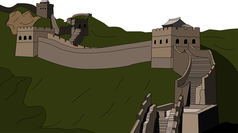 Free Great Wall Of China Clip Art - Clip Art (800x449), Png Download