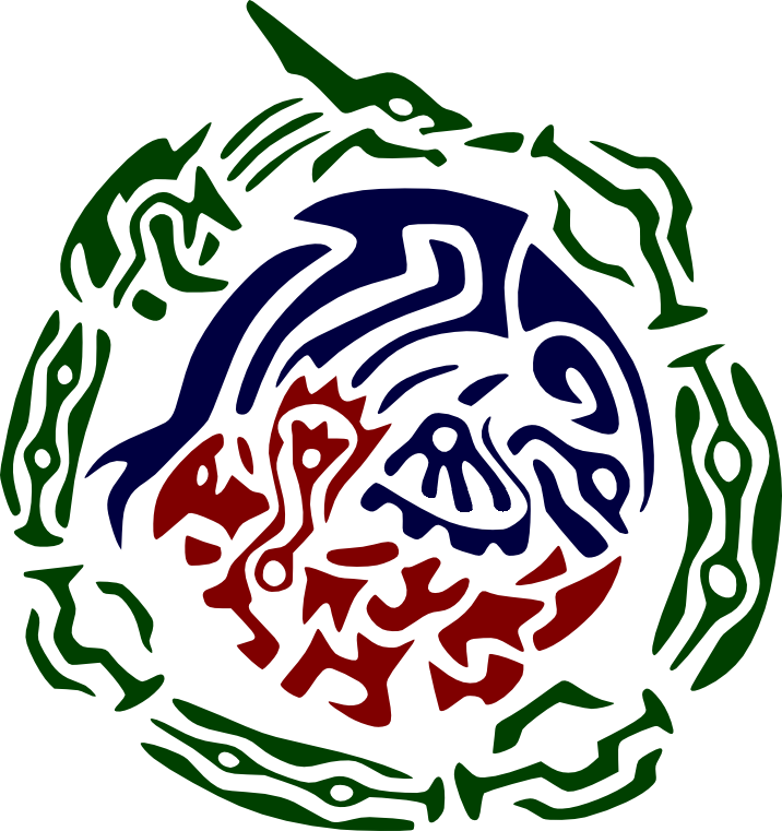 Rayquaza Kyogre Groudon Tribal Refinished By Porridgebeast - Tribal Rayquaza (716x761), Png Download