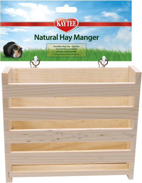 Natural Wooden Hay Manger - Kaytee Natural Large Hay Manger (750x750), Png Download