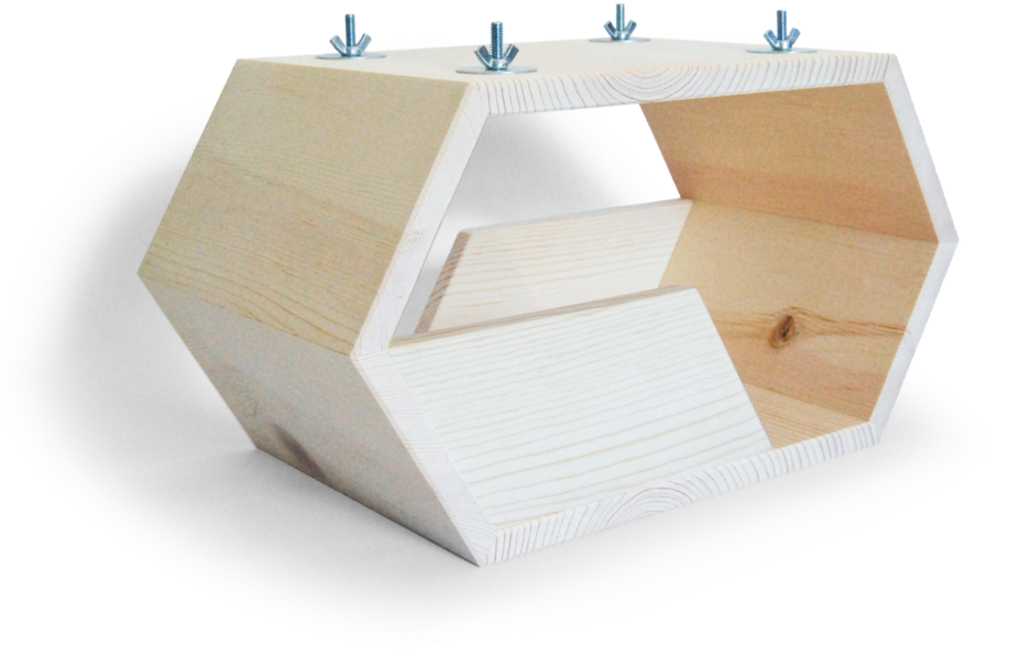 Deluxe Hanging Hexagonal Tunnel - Plywood (1000x667), Png Download