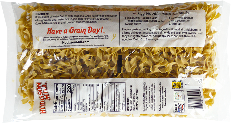 Whole Wheat Egg Noodles - (5 Pack) Great Value Whole Wheat Egg Noodles, 3.75 (1000x1000), Png Download