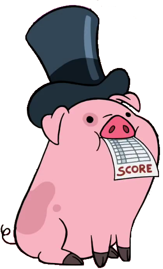 S1e16 Waddles Top Hat Transparent - Gravity Falls Waddles Png (328x542), Png Download