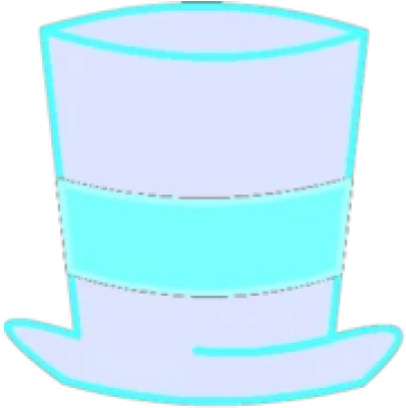 Ice Top Hat But Transparent - Paper (406x408), Png Download