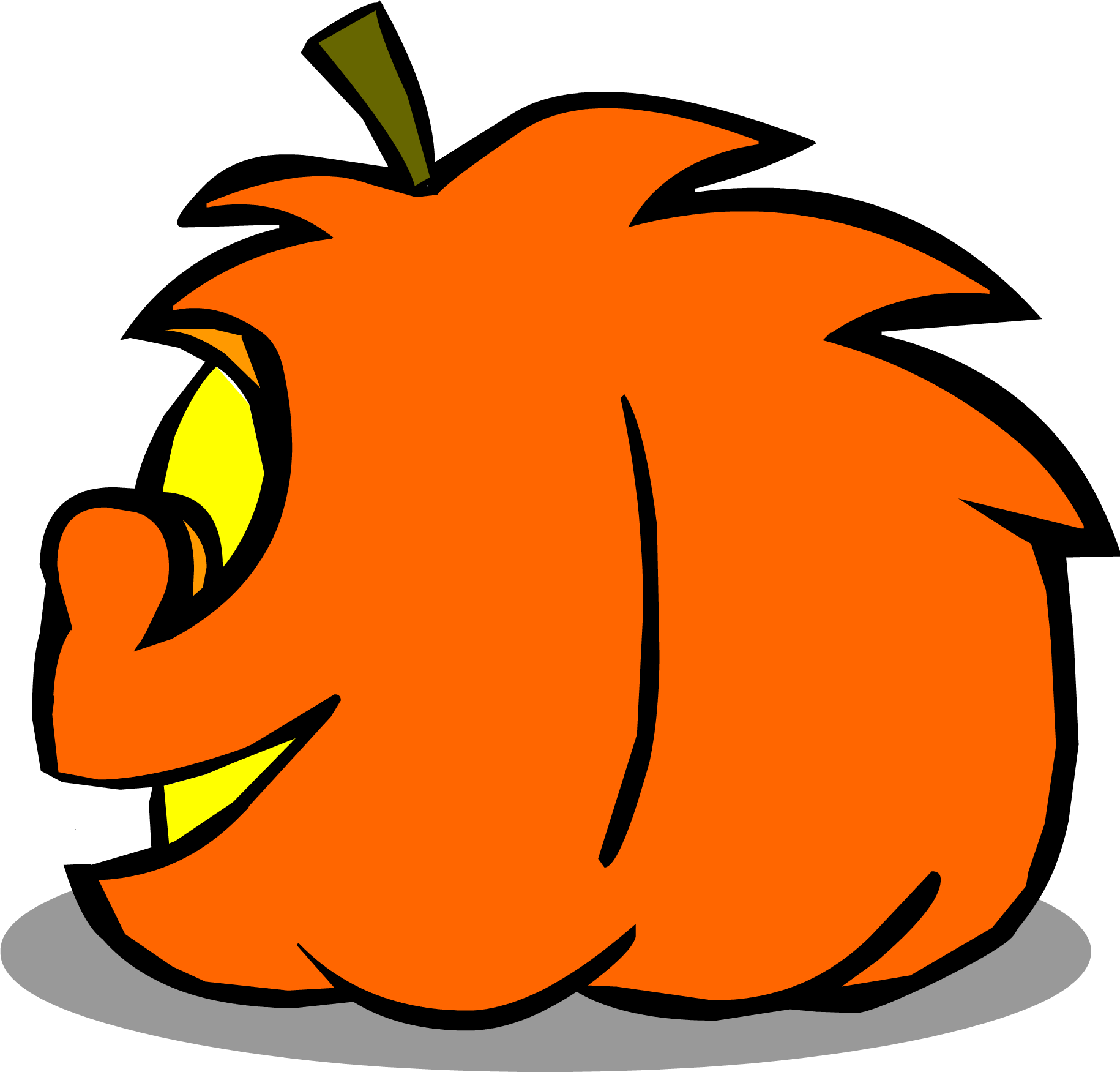 Puffle Jack O Lantern Sprite 003 - Jack-o'-lantern (1830x1751), Png Download
