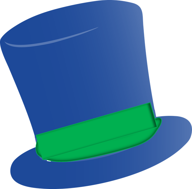 Download Picture Royalty Free Download Blue Books Top Hat By Green And Blue Top Hat Png Image With No Background Pngkey Com