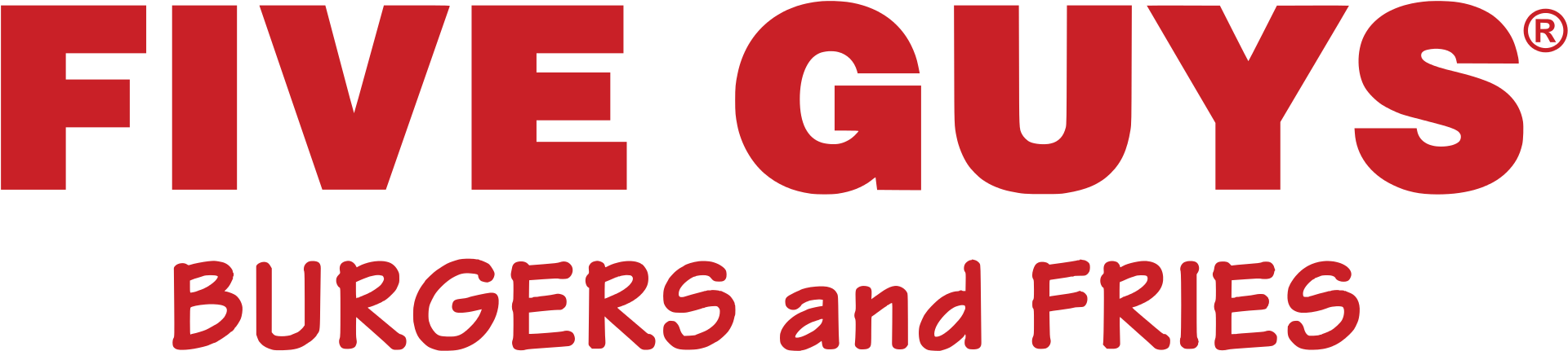 Open - Five Guys Burgers And Fries (2000x518), Png Download