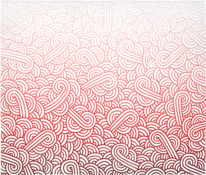 Gradient Red And White Swirls Doodles Cotton Linen - Black And White Swirls Doodles Backpack By Savousepate (500x500), Png Download