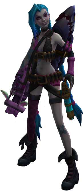 Jinx Render - Lol Jinx (363x690), Png Download