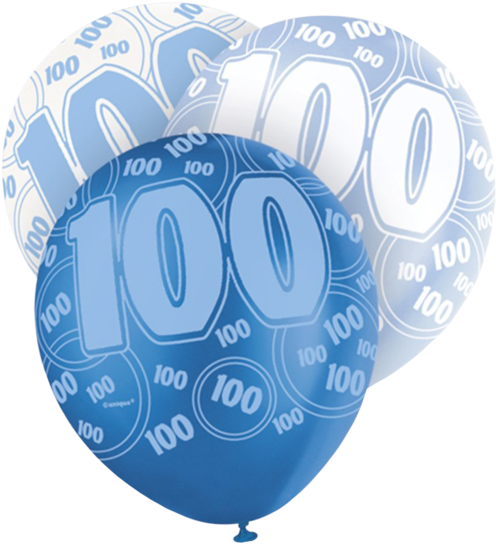 Happy 100th Birthday 12 Pearlized Printed Latex Balloons - Png 100th Birthday Transparent (600x600), Png Download
