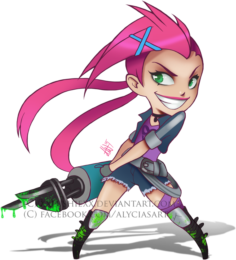 Slayer Jinx By Xxlushiexx - Джинкс Чиби (846x944), Png Download