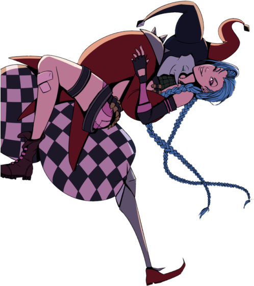Jhin Drawing Jinx - Shaco And Jinx (500x614), Png Download