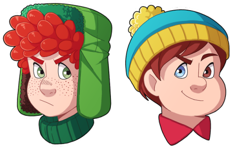 Whoever Reposts My Art, Yo Moms A Hoe - South Park Kyle Freckles (500x367), Png Download
