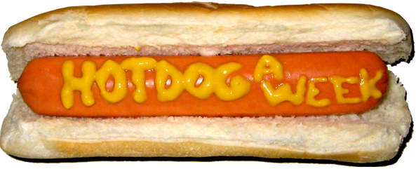 Hot Dog A Week - Birthday Cake (593x241), Png Download