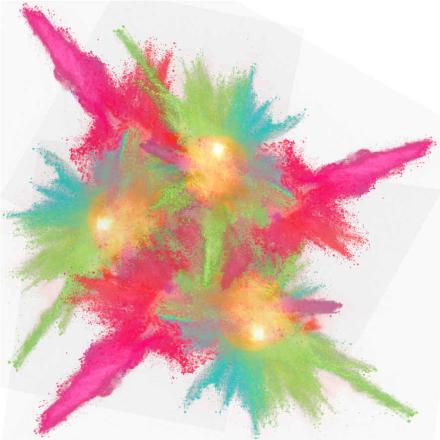 Ftestickers Colorsplash Coloredpowder Powderexplosion (1024x1024), Png Download