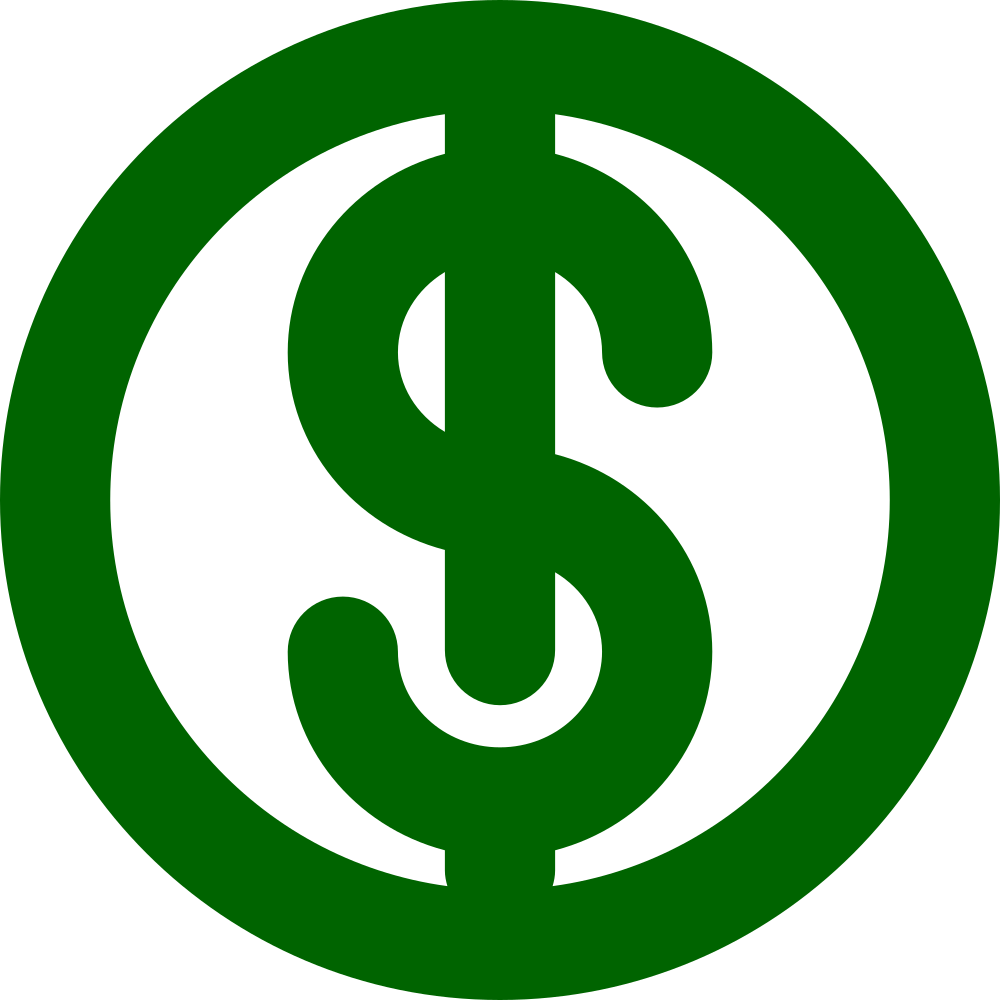 Dollar Sign Green - Green Lantern Logo Png (1000x1000), Png Download
