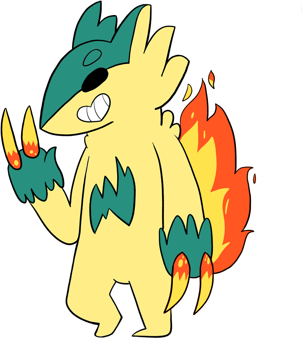 I'm A Cyndaquil Zangoose Fusion Hybr - Coal (1280x1280), Png Download