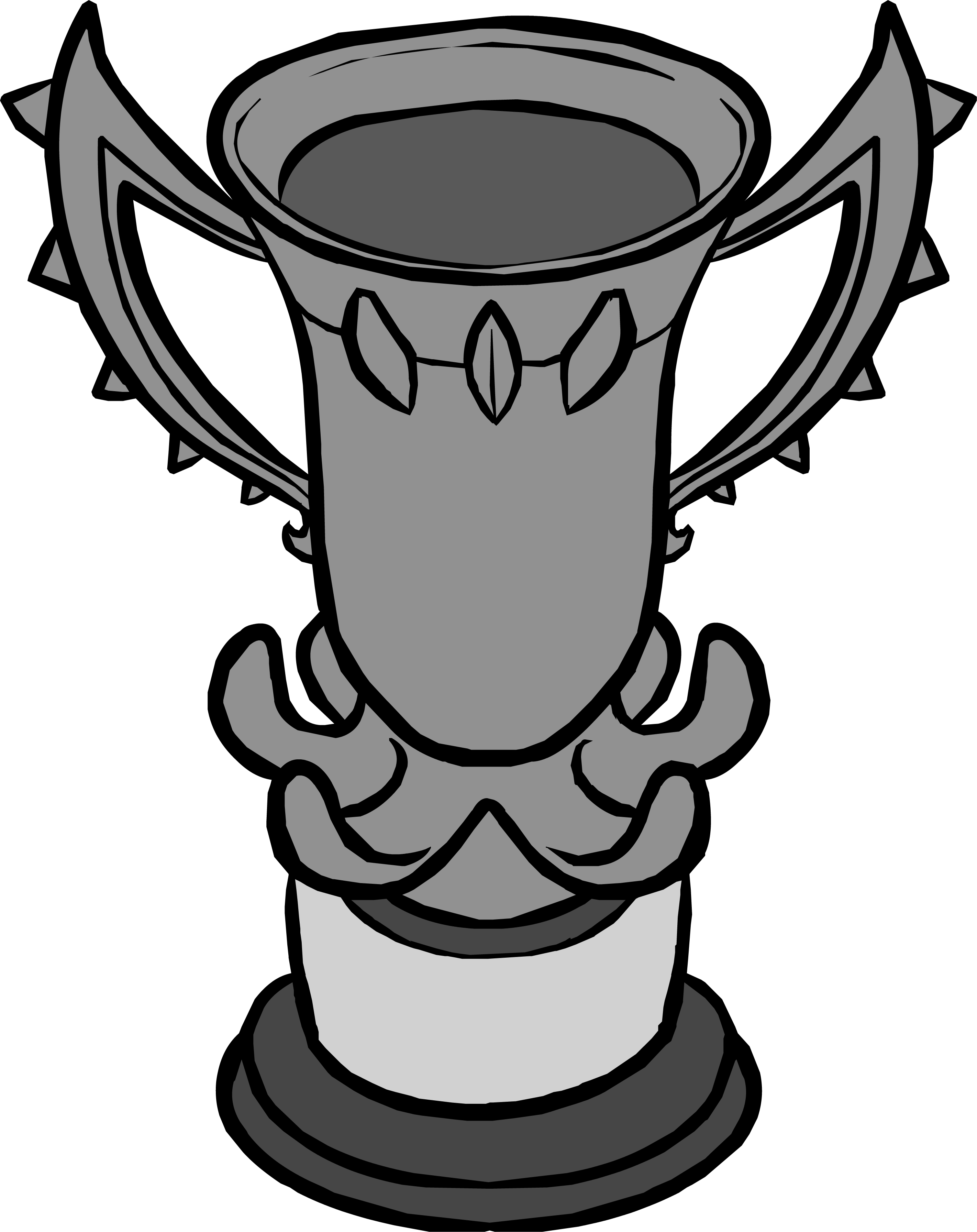 Games Trophy Club Penguin Graphic Royalty Free Download - Monsters University Scare Games Trophy (2843x3584), Png Download
