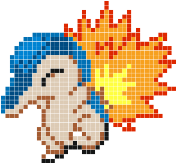 Cyndaquil - Minecraft Cyndaquil (350x450), Png Download