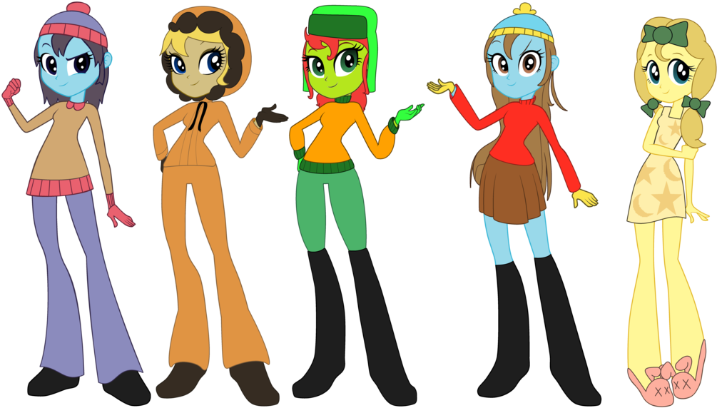 Chibinekogirl102, Butters Stotch, Clothes, Crossover, - Equestria Girls South Park (1024x607), Png Download