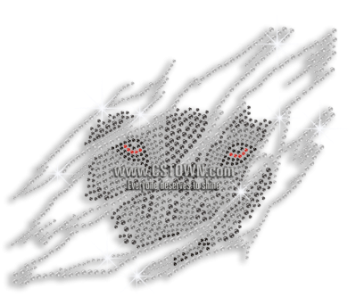 Ruby Wolf Eyes Iron On Rhinestone Transfer - Emblem (450x450), Png Download