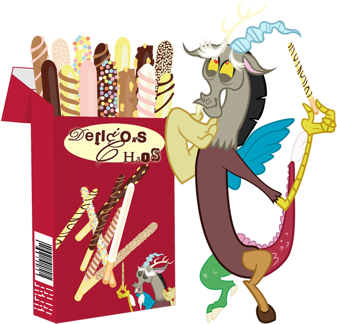 Stargazeschrecken1, Discord, Food, Pocky, Safe, Simple - My Little Pony: Friendship Is Magic (700x688), Png Download