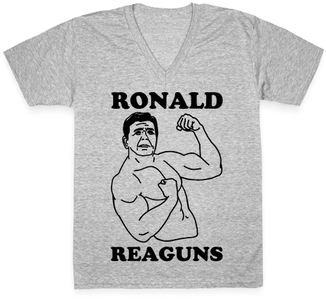 Ronald Reaguns V-neck Tee Shirt - T Shirt Design For Baking (484x484), Png Download