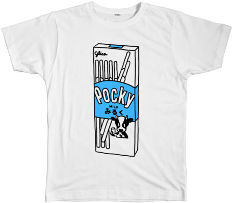 Milk Pocky Tees - T-shirt (454x411), Png Download