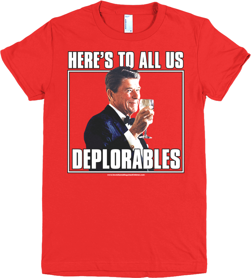 Women's Ronald Reagan Cheers All Deplorables - Raising My Tribe To Have Kind Hearts Brave Spirit Fierce (1000x1000), Png Download