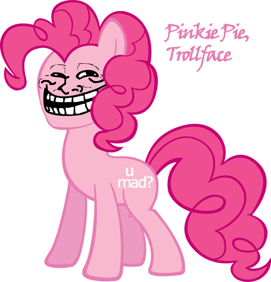 Pinkie Pie Troll Face Remade By Observ - Troll Face Pinkie Pie (876x912), Png Download